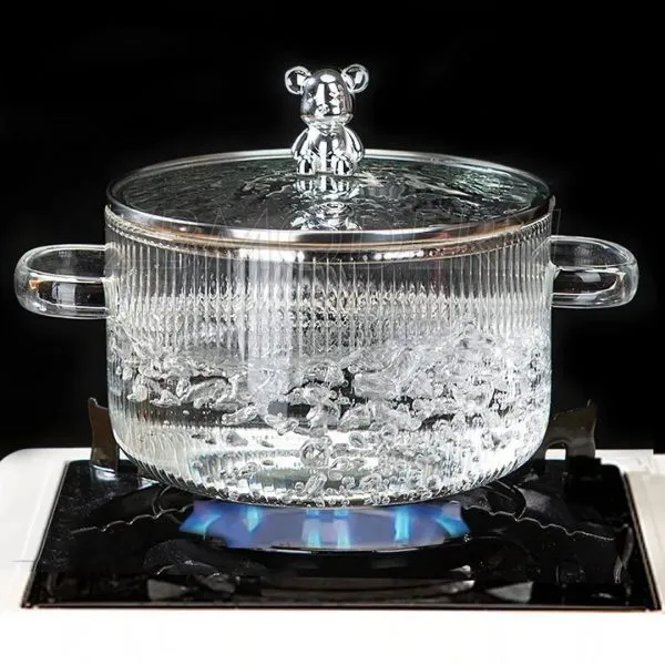 Versatile Glass Cooking Pot with Lid ( 16cm (diameter) )