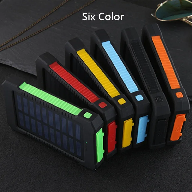 Waterproof Solar Power Bank with LED Light