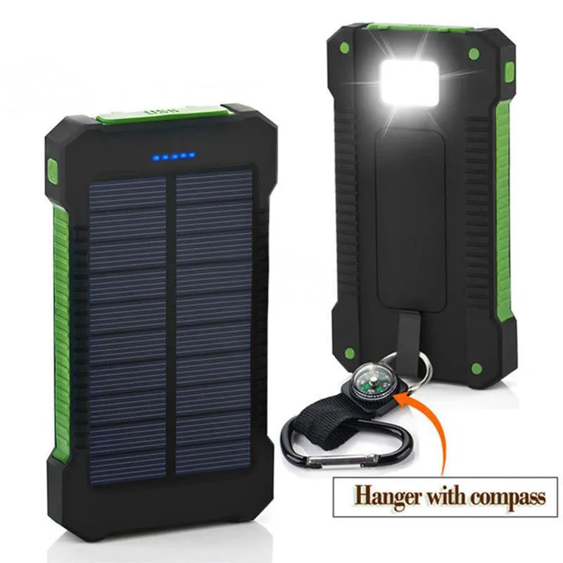 Waterproof Solar Power Bank with LED Light