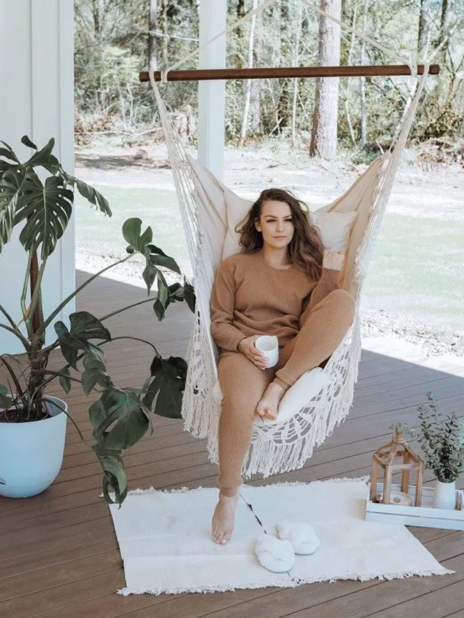 White Crochet Hammock Chair Swing | NINA