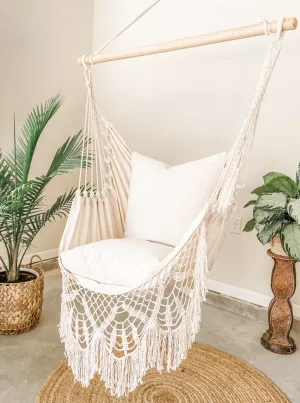 White Crochet Hammock Chair Swing | NINA
