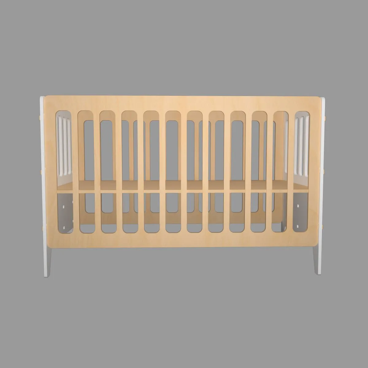 X&Y Large Gold Cherry Crib - White