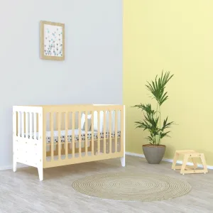 X&Y Large Gold Cherry Crib - White