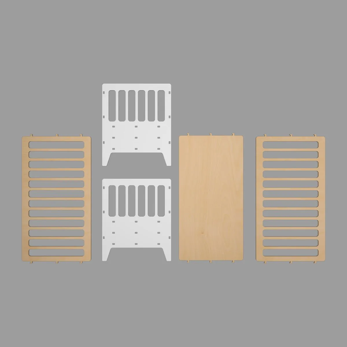X&Y Large Gold Cherry Crib - White