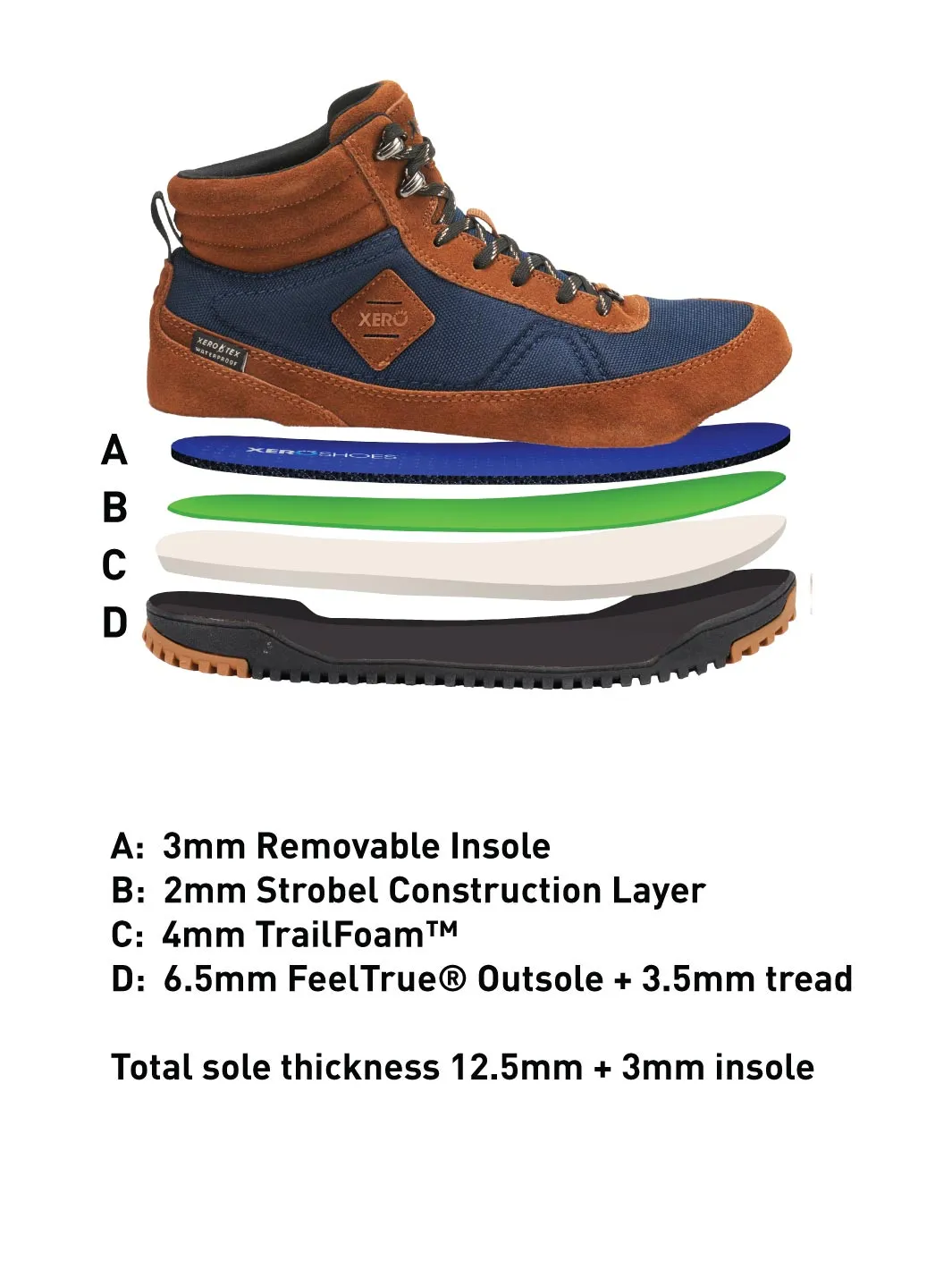 Xero Ridgeway Waterproof Boot - Mens - Asphalt