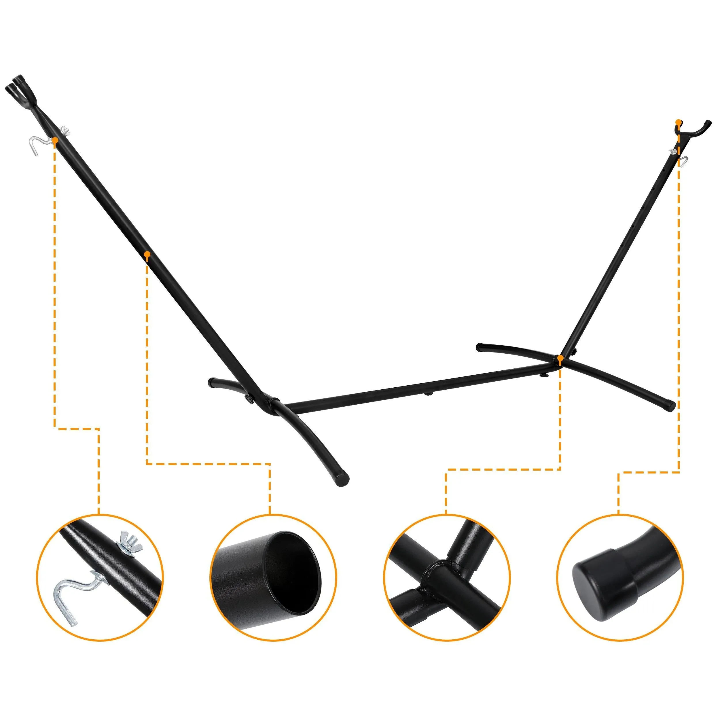 ZENY™ Portable Hammock Stand Heavy Duty 9ft Space Saving Steel Hammock Frame Stand Carrying Case