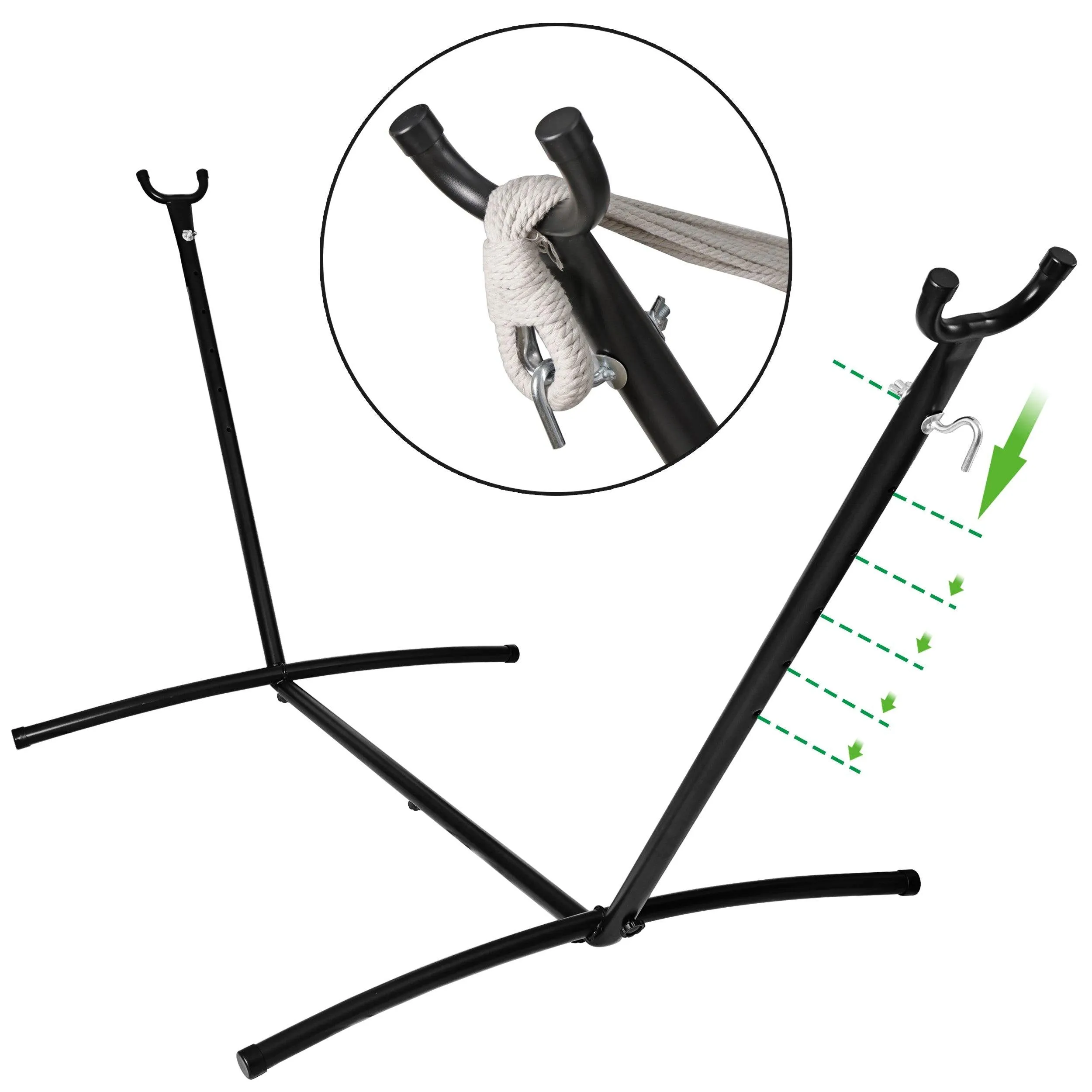 ZENY™ Portable Hammock Stand Heavy Duty 9ft Space Saving Steel Hammock Frame Stand Carrying Case