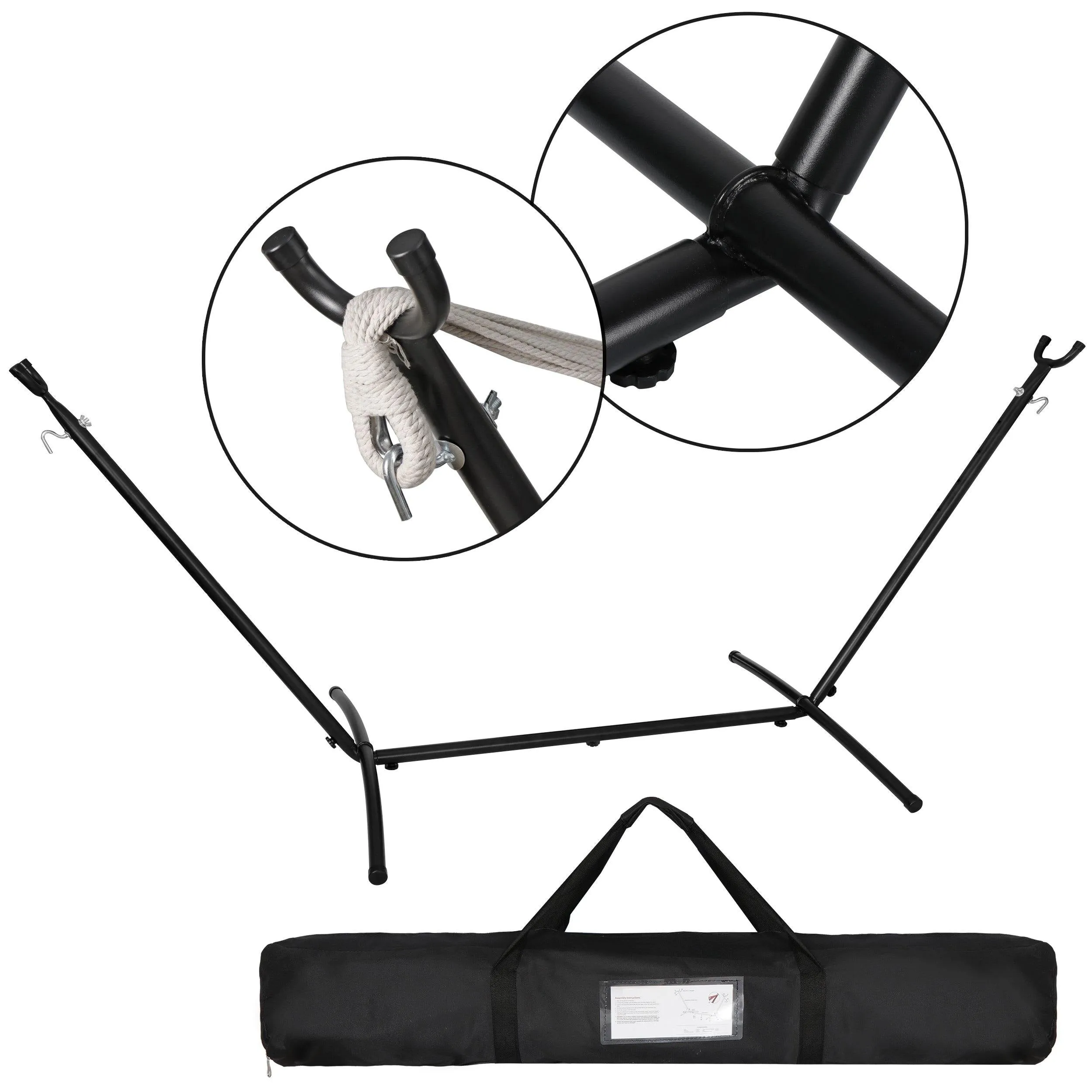 ZENY™ Portable Hammock Stand Heavy Duty 9ft Space Saving Steel Hammock Frame Stand Carrying Case