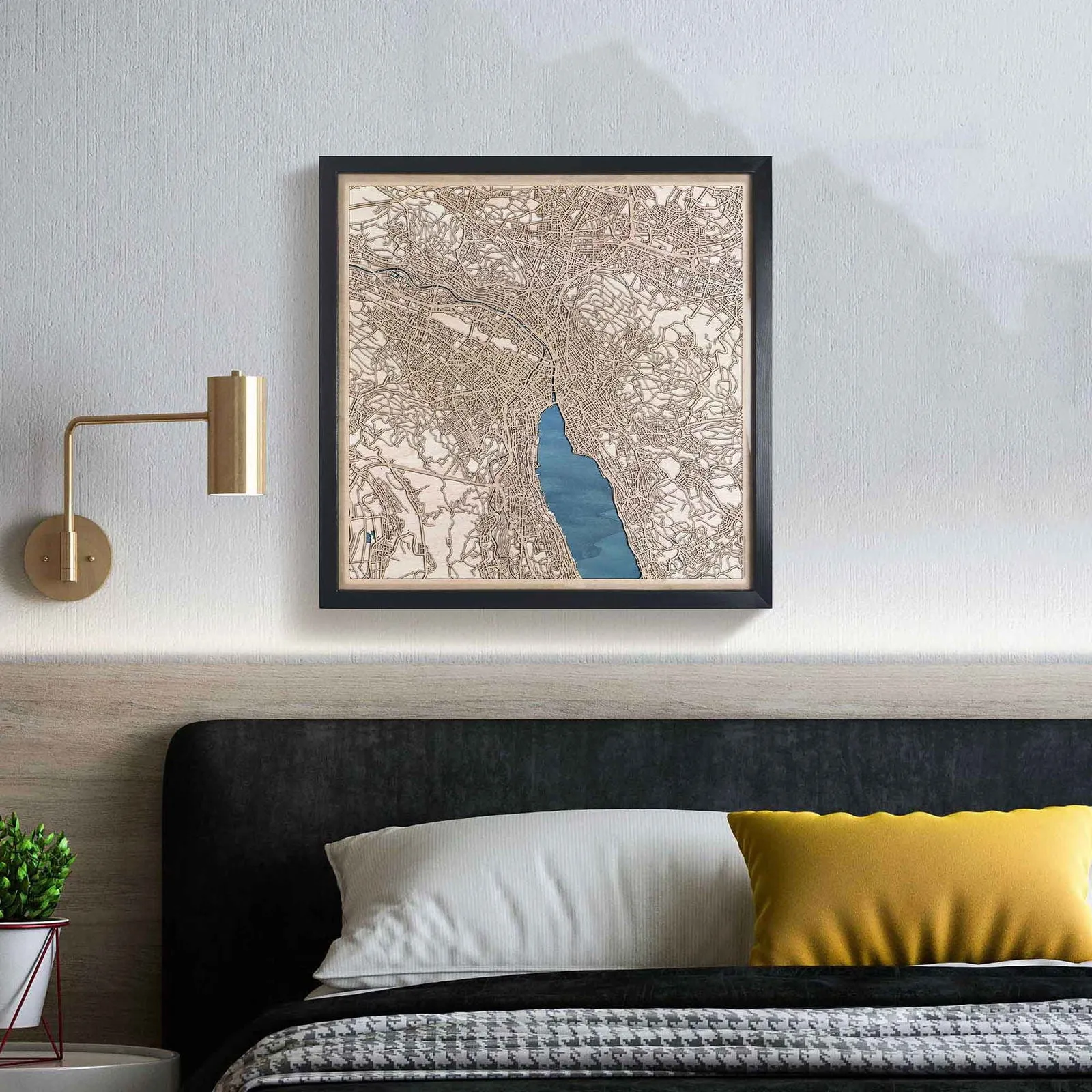 Zurich Wooden Map